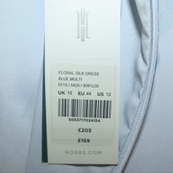 Hobbs Floral Silk Dress US 12 - Picture 4 of 6